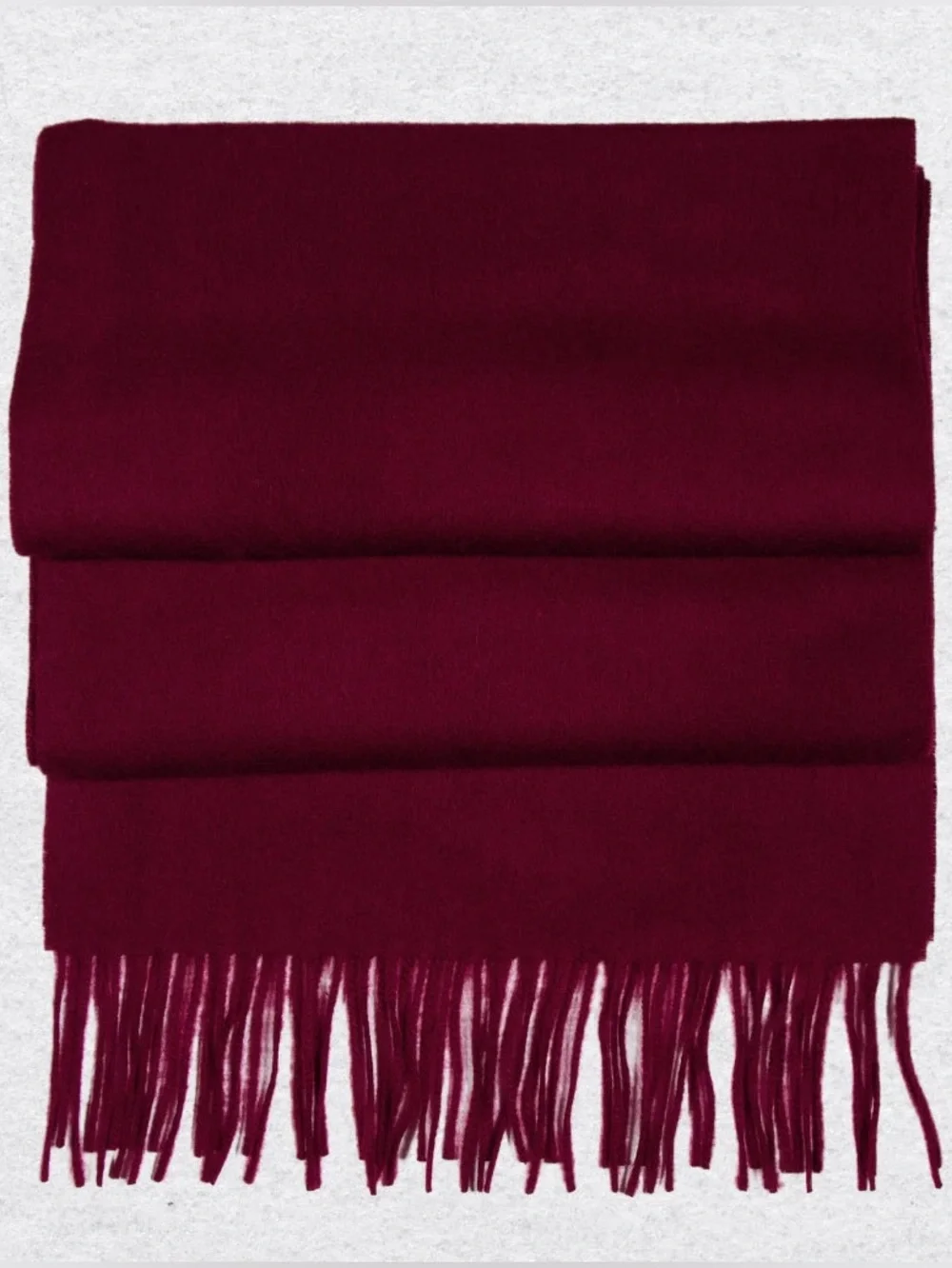 Men’s Pure Cashmere Scarf Muffler in Wine Made in England